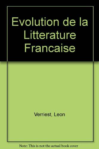 Book Evolution De La Litterature Francaise free