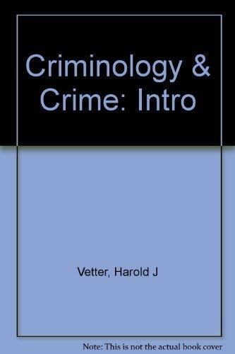 Book Criminology And Crime: An Introduction free