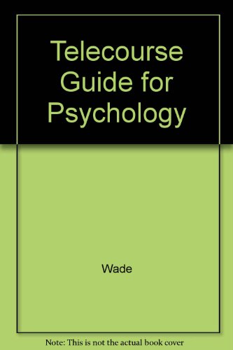 Book Psychology Telecourse Guide - Tavris Wade - Paperback free