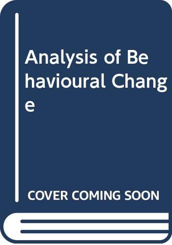 Book Analysis of Behavioural Change free
