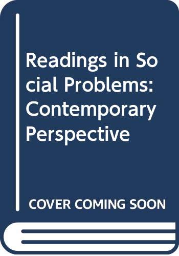 Book Readings in Social Problems: Contemporary Perspectives (Harper & Row's Contemporary Perspectives Reader Series) free
