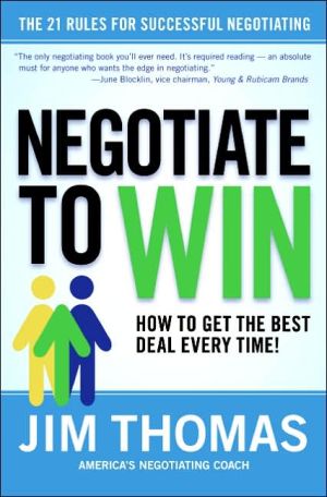 Book Negotiate to Win: The 21 Rules for Successful Negotiating free