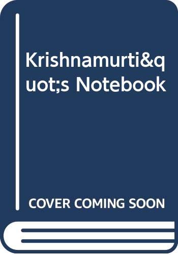 Book Krishnamurti"s Notebook free