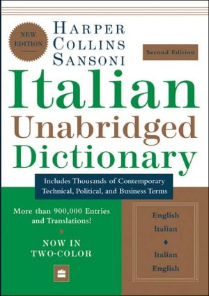Book HarperCollins Sansoni Italian Unabridged Dictionary, Second Edition free