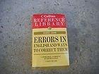 Book Errors in English and Ways to Correct Them (Collins Reference Library) free