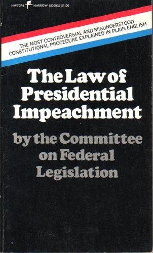Book The law of Presidential impeachment (Harrow books) free
