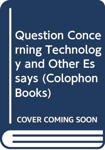 Book The Question Concerning Technology, and Other Essays free