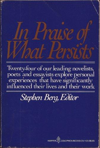 Book In Praise of What Persists free