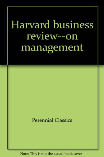 Book Harvard business review--on management free