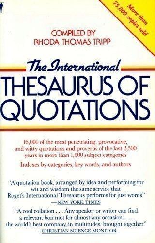 Book The International Thesaurus of Quotations free