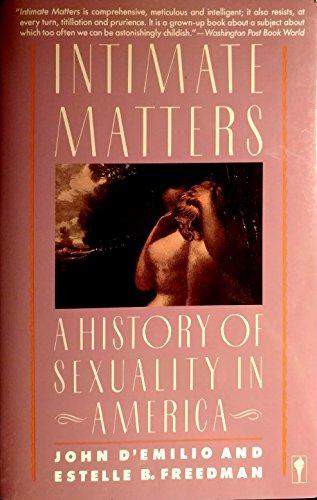 Book Intimate Matters: A History of Sexuality in America free