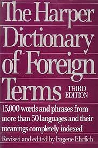 Book Harper Dictionary of Foreign Terms (Harper's Dictionary of Foreign Terms) free