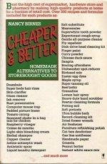 Book Cheaper and Better: Homemade Alternatives to Storebought Goods free