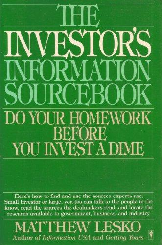 Book The Investor's Information Sourcebook free