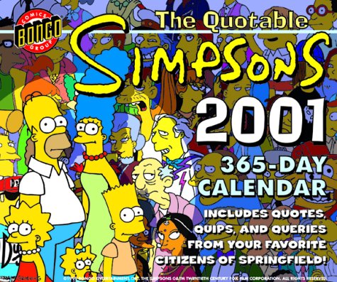 Book The Quotable Simpsons 2001 Calendar free
