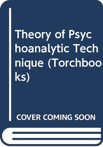 Book Theory of Psychoanalytic Technique (Torchbooks) free