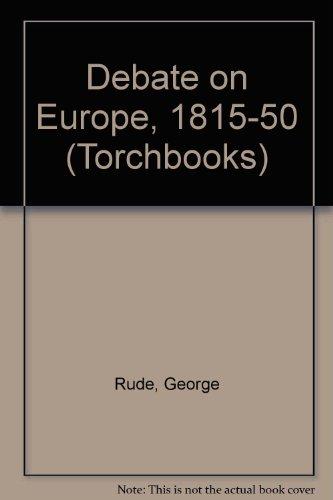 Book Debate on Europe, 1815-1850 (Harper torchbooks, TB 1702) free