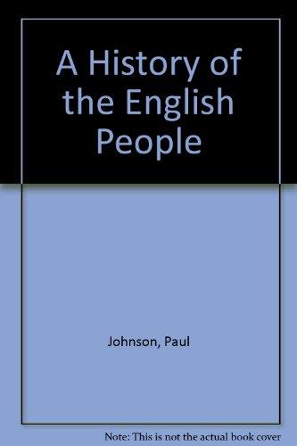 Book A History of the English People free