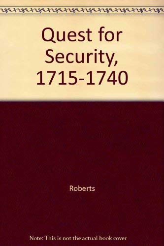 Book Quest For Security, 1715-1740 free