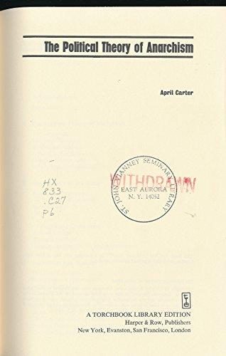 Book The political theory of anarchism (A Torchbook library edition) free