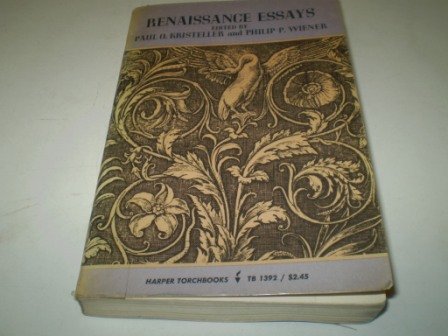 Book Renaissance Essays: Freom The Journal Of The History Of Ideas free