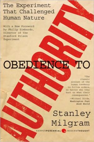 Book Obedience to Authority: An Experimental View (Perennial Classics) free