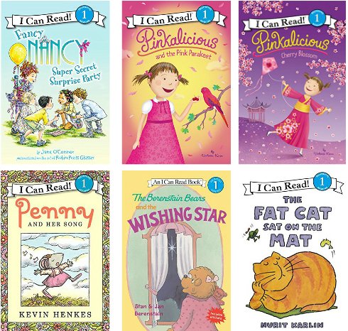 Book I Can Read Level 1 Beginning Reading Six Book Set : Pinkaclicous, Fancy Nancy, Berenstain Bears,Penny & The Fat Cat Sat On the Mat free