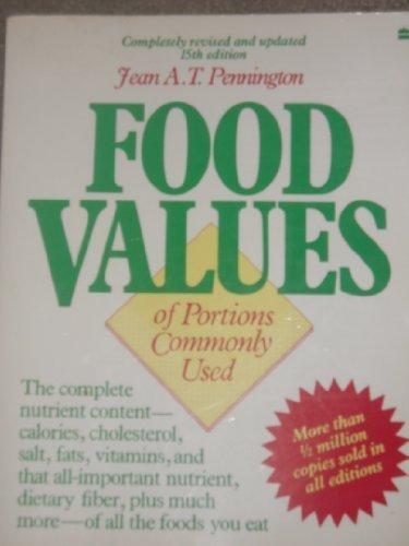 Book Food Values of Portions Commonly Used free