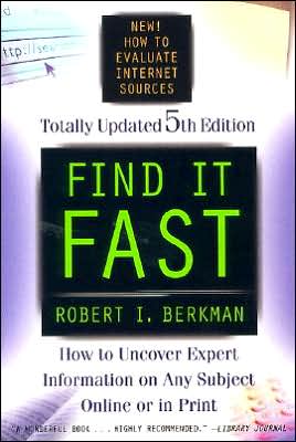 Book Find It Fast 5th Edition: How to Uncover Expert Information on Any Subject Online or in Print (Find It Fast: How to Uncover Expert Information on Any Subject Online or in Print) free