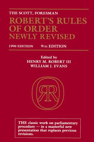 Book Robert's Rules Of Order Newly Revised free