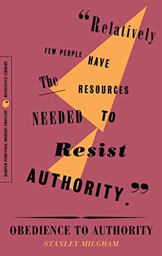 Book Obedience to Authority: An Experimental View (The Resistance Library) free Book Obedience to Authority: An Experimental View (The Resistance Library) free
