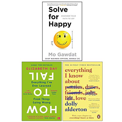 Book Solve for Happy, How to Fail, Everything I Know About Love 3 Books Collection Set free