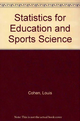 Book Statistics For Education And Sports Science free