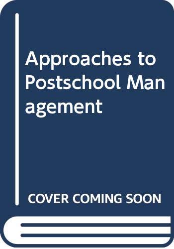 Book Approaches To Postschool Management free
