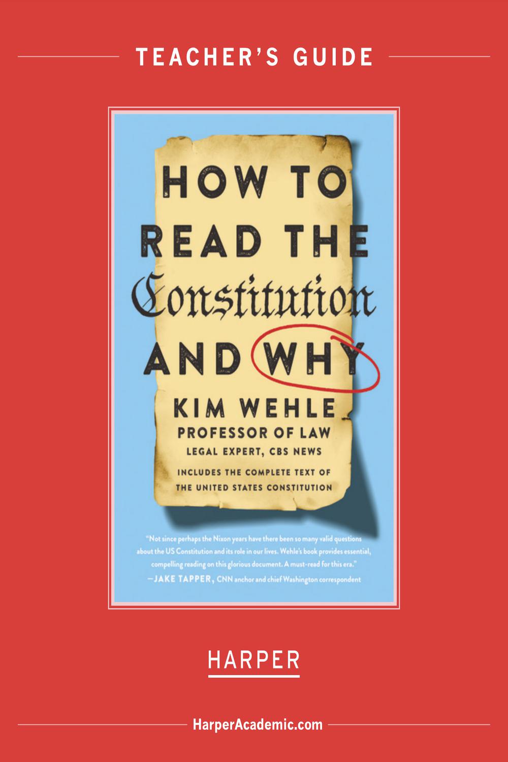 Book How to Read the Constitution--and Why Teaching Guide free