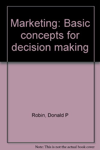 Book Marketing: Basic Concepts For Decision Making free