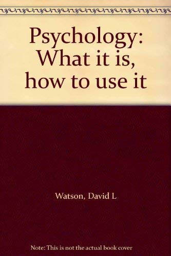 Book Psychology: What it is, how to use it free