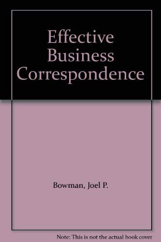 Book Effective Business Correspondence free