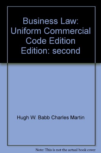 Book Business Law:Uniform Commercial Code Edition free