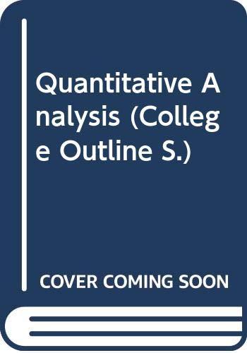 Book Quantitative analysis (College outline series) free