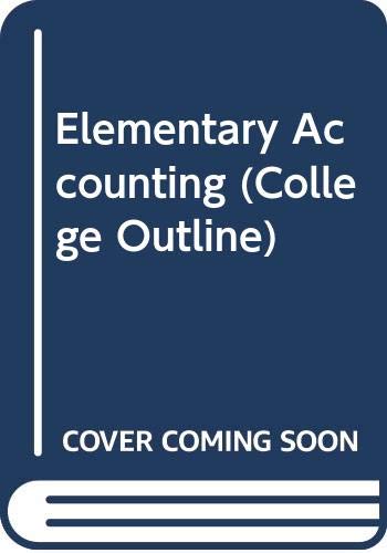 Book Elementary Accounting (barnes & Noble College Outline Series) free