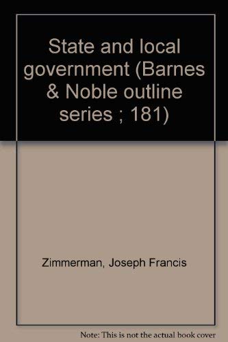 Book State and local government (Barnes & Noble outline series ; 181) free