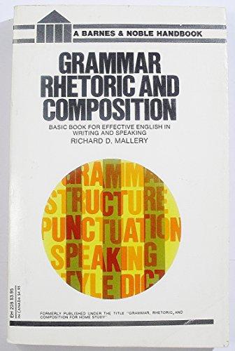 Book Grammar, Rhetoric and Composition free