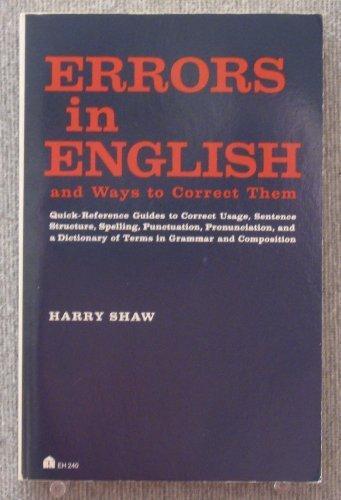 Book Errors In English and Ways to Correct Them free