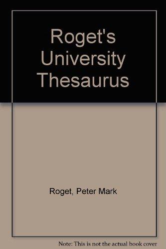 Book Roget's University Thesaurus free