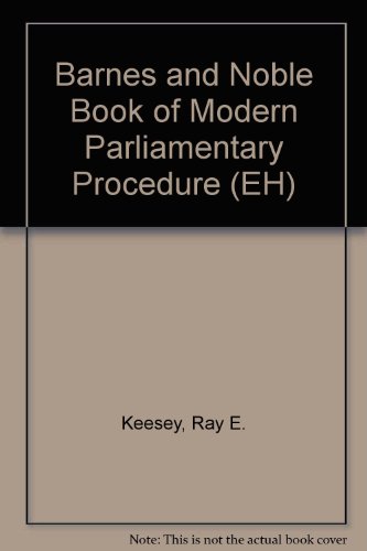 Book Barnes and Noble Book of Modern Parliamentary Procedure (Eh) free