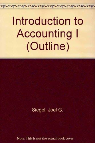 Book Introduction to Accounting 1 (HARPERCOLLINS COLLEGE OUTLINE SERIES) free