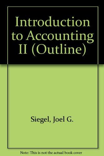 Book Introduction to Accounting II (HARPERCOLLINS COLLEGE OUTLINE SERIES) free