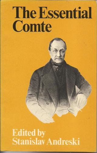 Book The Essential Comte: Selected from Cours De Philosophie Positive free