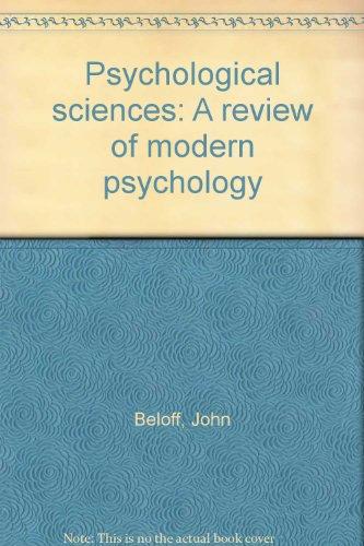 Book Psychological Sciences: A Review Of Modern Psychology free
